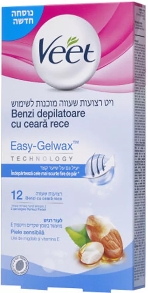 ויט רצועות שעווה מוכנות לשימוש לעור רגיש