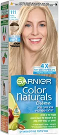 צבע לשיער Garnier Color Naturals - גוון 111 בלונד אולטרה בהיר אפור טמרה פארם