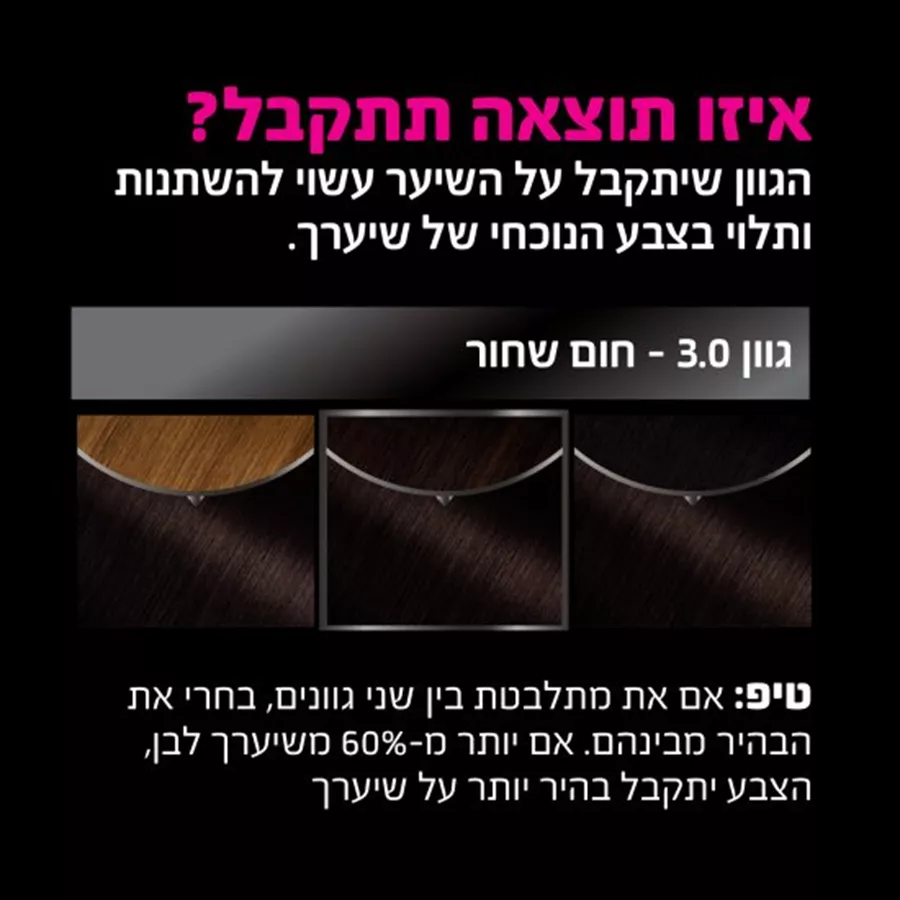צבע לשיער Garnier Olia - גוון 3 חום שחור