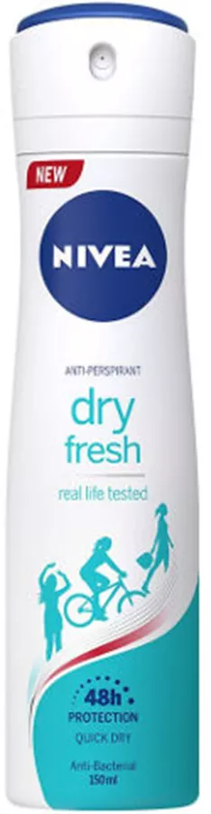 NIVEA דאודורנט ספריי דריי פרש לאישה