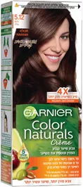 צבע לשיער Garnier Color Naturals - גוון 5.12 חום שלג טמרה פארם