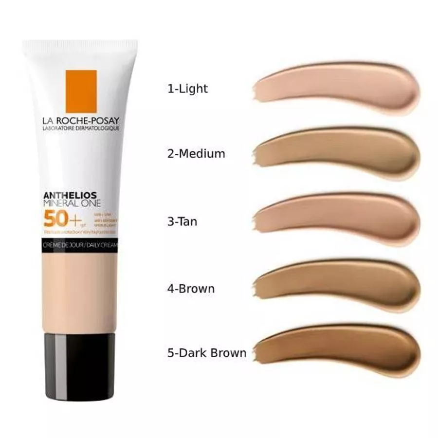 אנתליוס﻿ מינרל וואן קרם יום SPF50+‎ גוון 04 חום