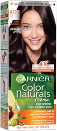 צבע לשיער Garnier Color Naturals - גוון 4.12 חום קרח טמרה פארם