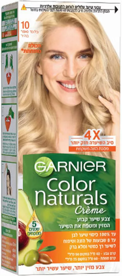 צבע לשיער Garnier Color Naturals - גוון 10 בלונד סופר בהיר
