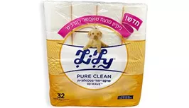 32 יח Lily pure clean  נייר טואלט טמרה פארם
