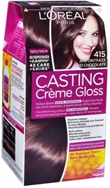 צבע שיער מטפח ומזין Loreal Casting Gloss Creme - גוון 415 שוקולד קרח טמרה פארם
