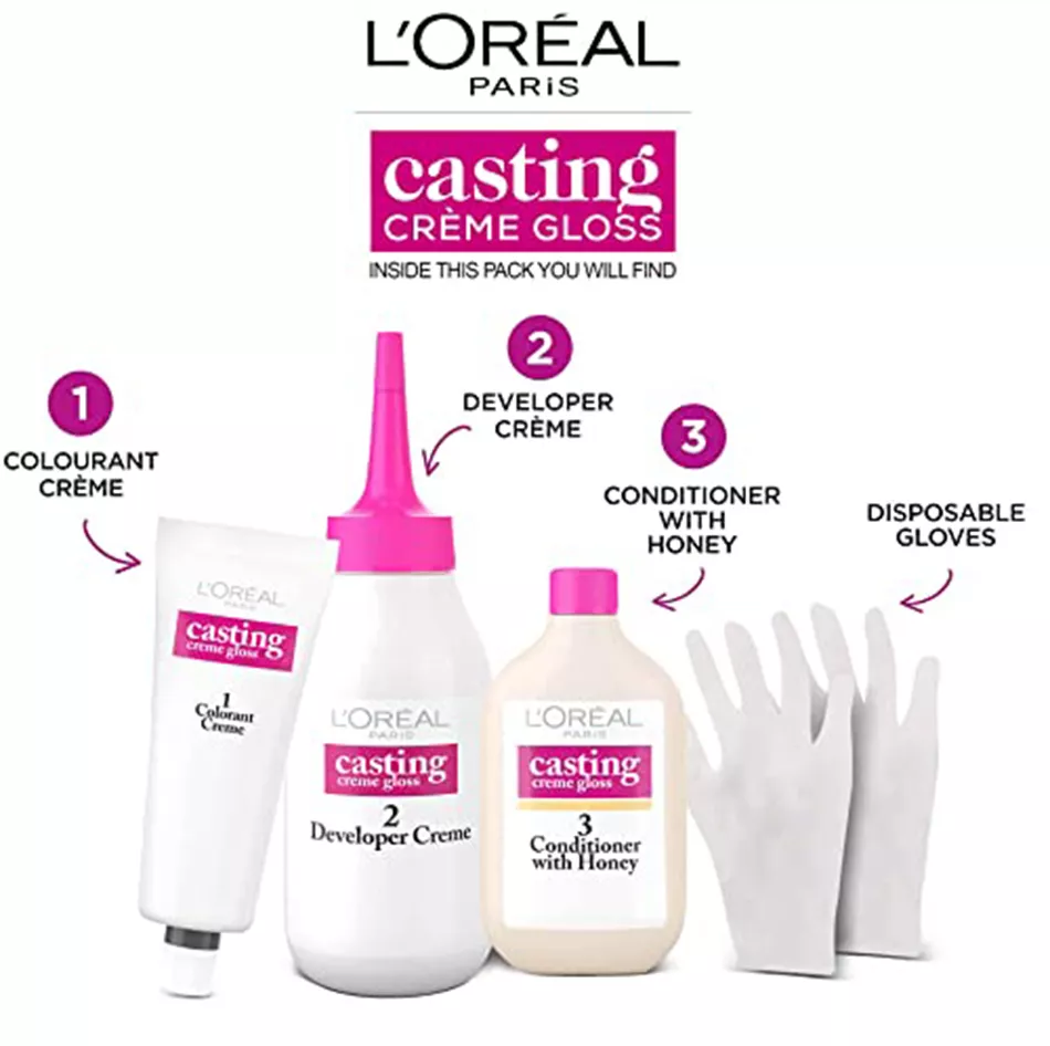 צבע שיער מטפח ומזין Loreal Casting Gloss Creme - גוון 300 חום כהה מאוד