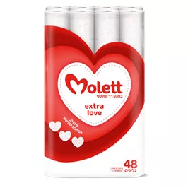 Molett extra love 48 roll נייר טואלט טמרה פארם