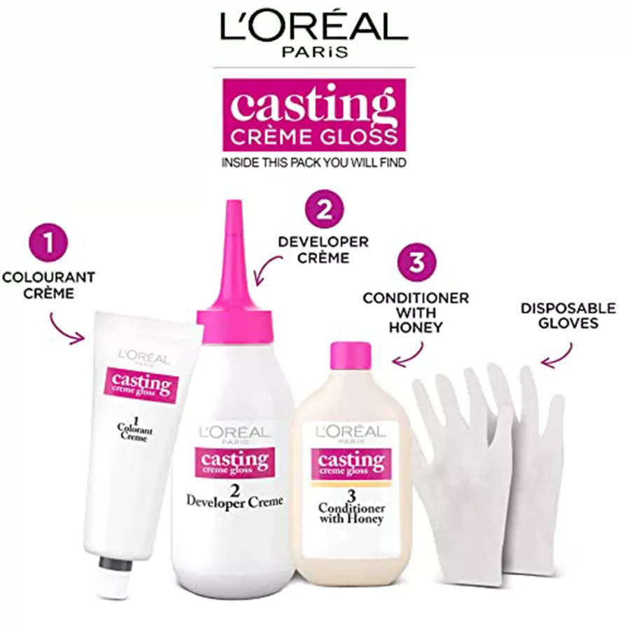 צבע שיער מטפח ומזין Loreal Casting Gloss Creme - גוון 300 חום כהה מאוד