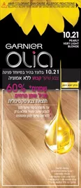 צבע לשיער Garnier Olia - גוון 10.21 בלונד בהיר במיוחד פנינה טמרה פארם